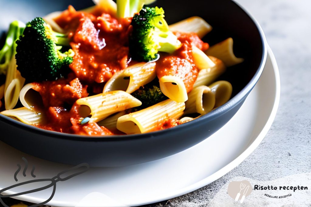 Pasta met broccoli en tomatensaus