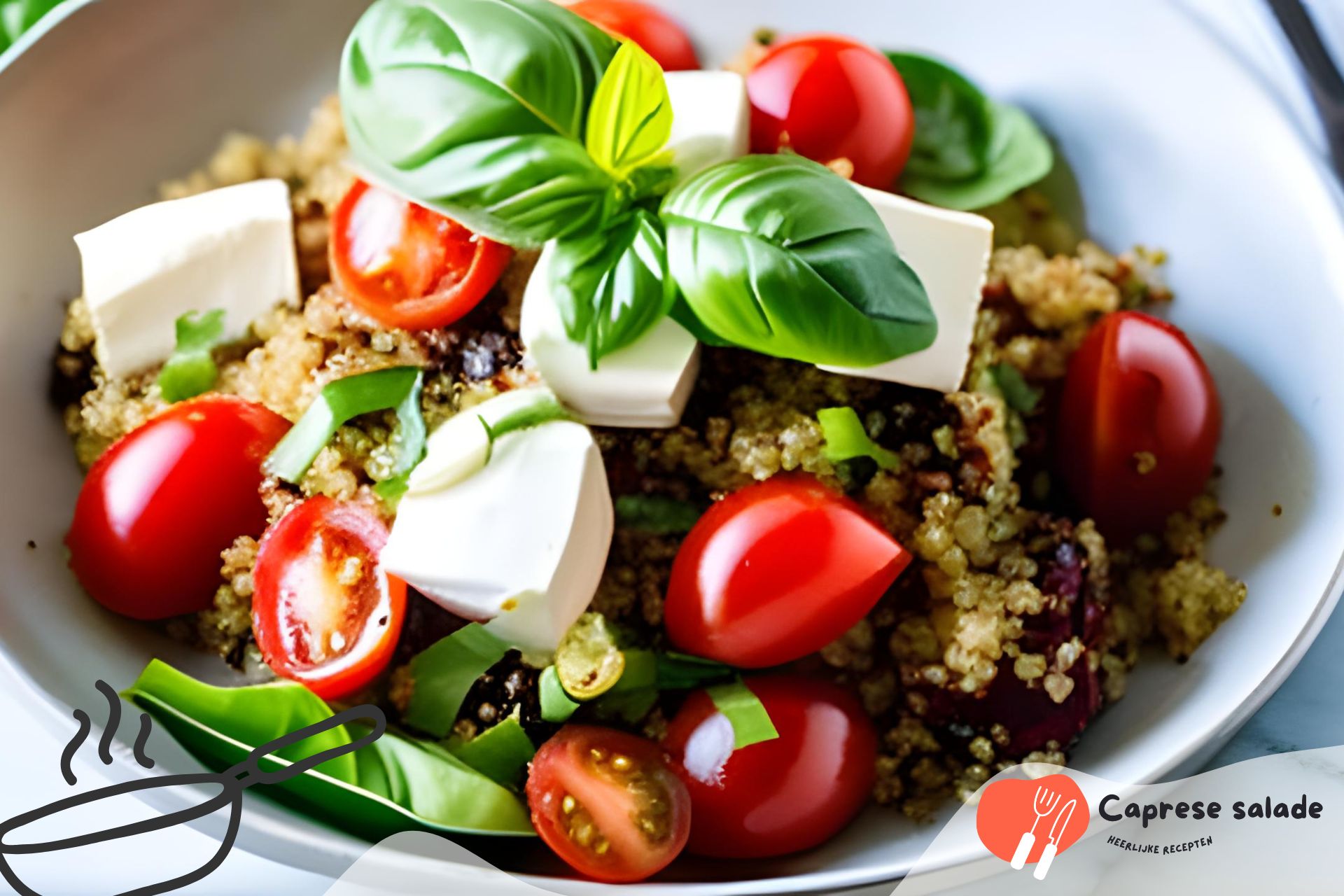 Caprese quinoa salade